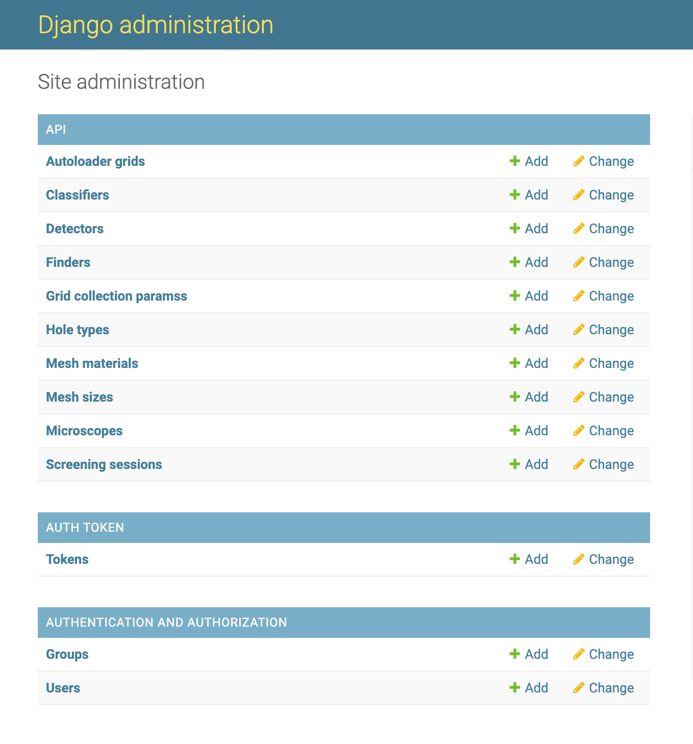 Admin portal