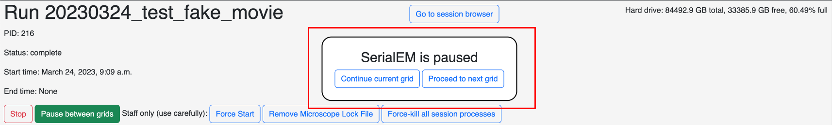 Run a Session - SmartScope