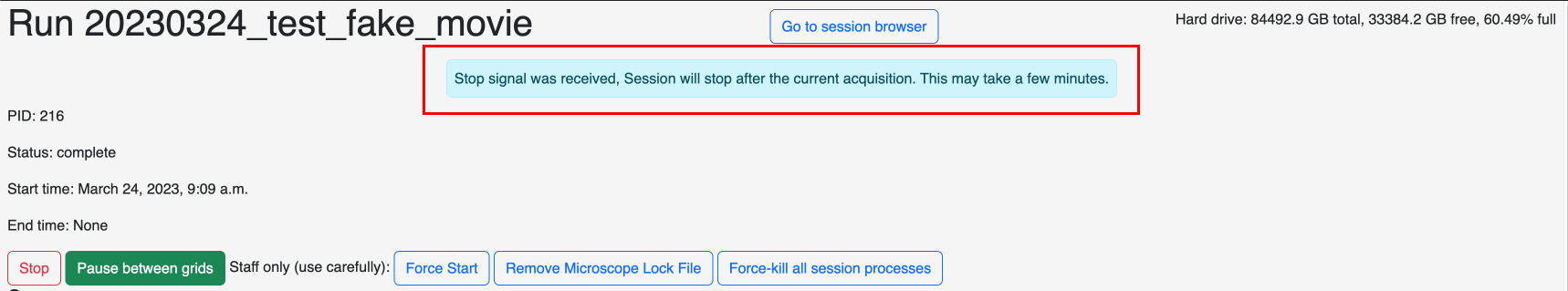 Run a Session - SmartScope